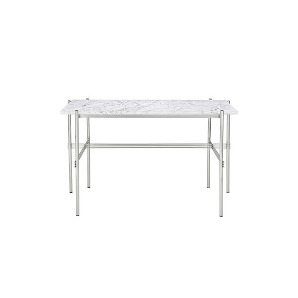 TS Desk, white carrara marble/steel, GUBI