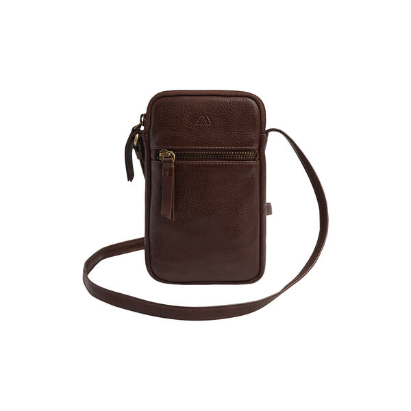 RiverMBG Mini Cross. Bag Vintage, chocolate brown w/br. gold, Markberg