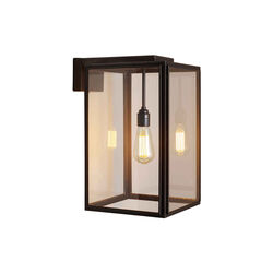 Portico Wall Light, weathered brass/clear, Original BTC