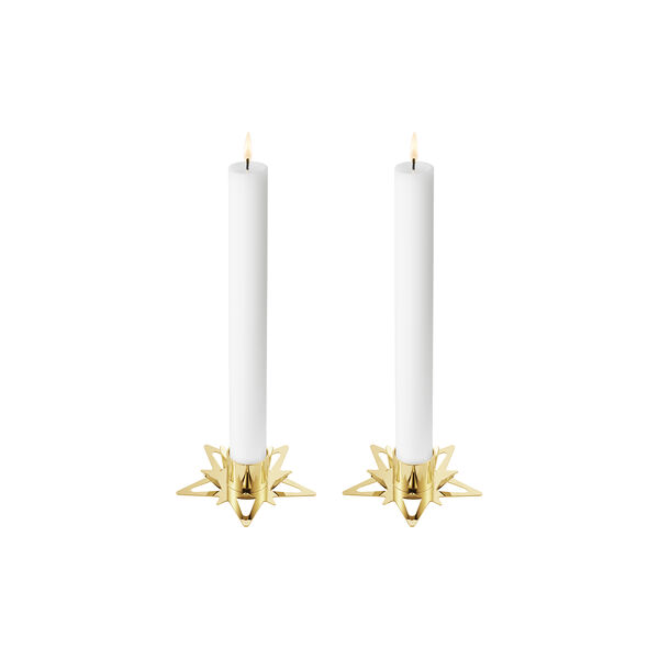 Classic Christmas stjernelyseholder til kertelys 2 stk, Georg Jensen