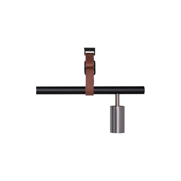 Long John 4 Spot Pendant Brown Leather, black/steel, Rubn