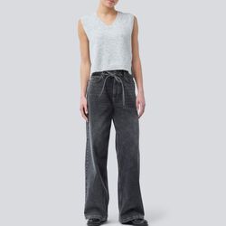 Petronellamd vest, grey melange Petronellamd vest, grey melange, Modström