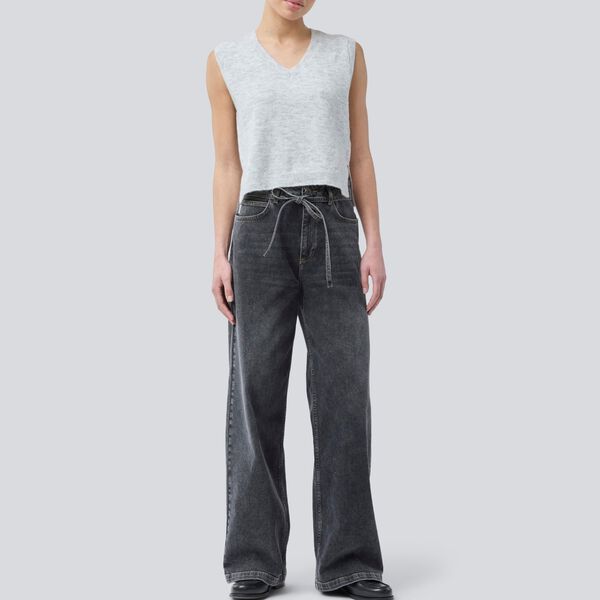 Petronellamd vest, grey melange Petronellamd vest, grey melange, Modström