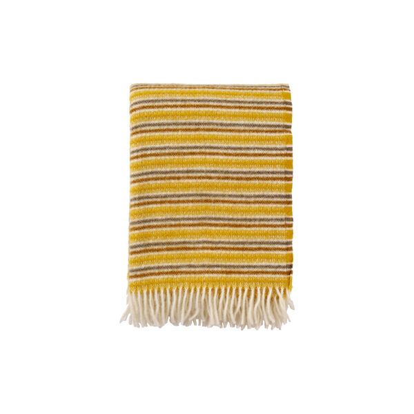 Frida plaid, mustard, Klippan Yllefabrik