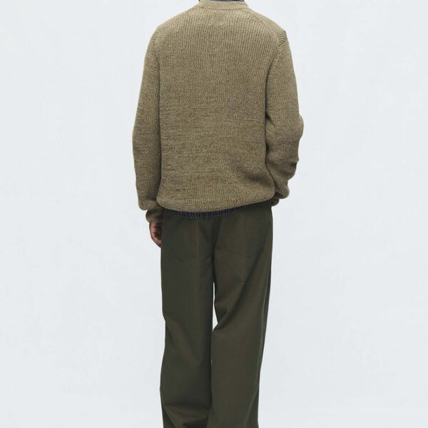 WWHalum crew neck, desert palm melange, Wood Wood