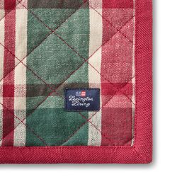 Linen/Cotton Placemat, green/red/beige, Lexington