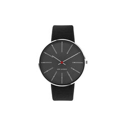 Bankers armbåndsur, grey/steel/black Bankers armbåndsur, grey/steel/black, Arne Jacobsen Watches