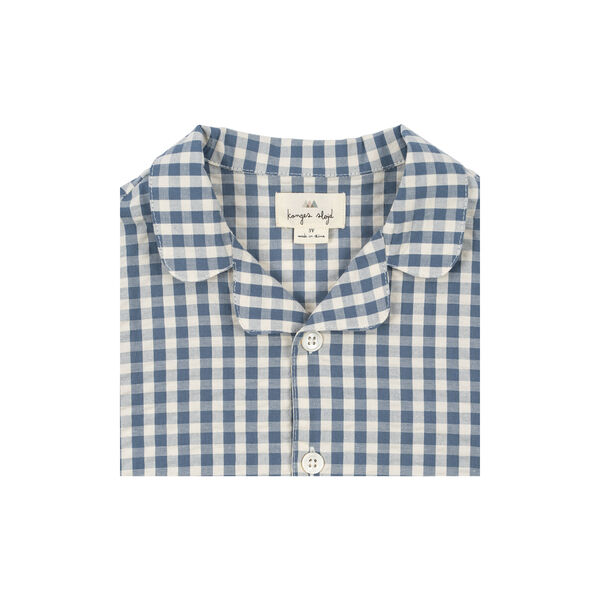 Kim SS Shirt, captains blue check, Konges Sl&oslash;jd