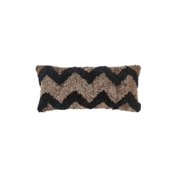 PATTERN COLLECTION Zig Zag pude, taupe/black, NATURES Collection