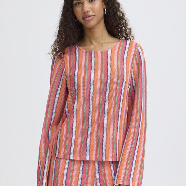 IHLIBELLA LS T-shirt, multi stripe, ICHI