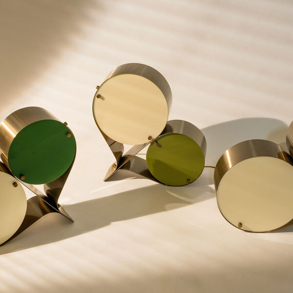 Coppia Table Lamp, ivory/olive, GUBI