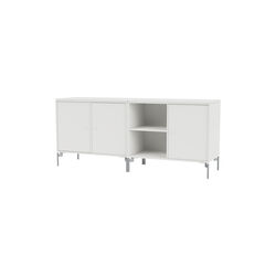 SAVE lav sk&aelig;nk med ben i krom, 01 white, Montana Furniture