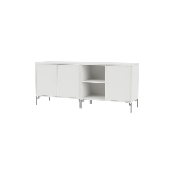 SAVE lav skænk med ben i krom, 01 white, Montana Furniture