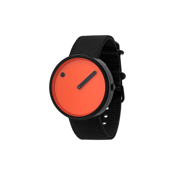 PICTO armbåndsur, signal orange/matt black/manta ray black, PICTO