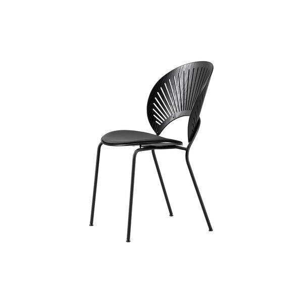 3396 Trinidad stol med s&aelig;depolstring, black ash/black/black, Fredericia Furniture