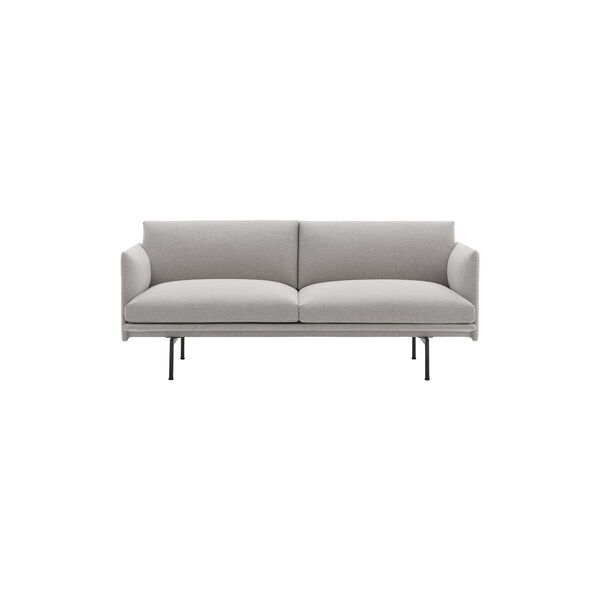 Outline Sofa 2-seater, clay/black, Muuto