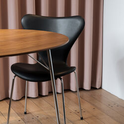 Serie 7&trade; 3107 fuldpolstret stol, dark brown/chrome, Fritz Hansen