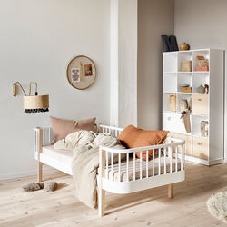 Wood Original sofaseng 90x200 cm, hvid/eg, Oliver Furniture