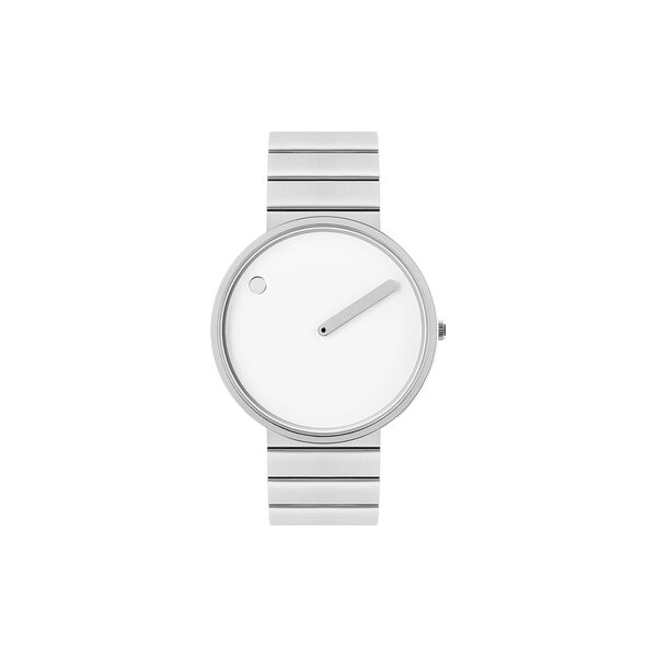 PICTO armbåndsur, white/brushed steel, PICTO
