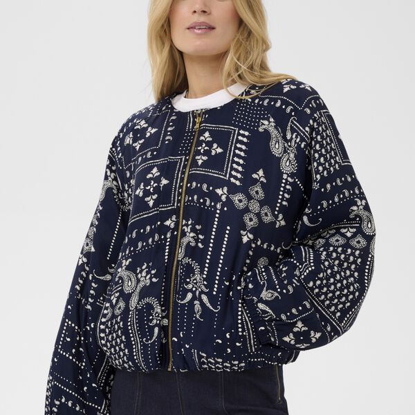 StephanieSZ Bomber Jacket, nightsky paisley mosaic, Saint Tropez
