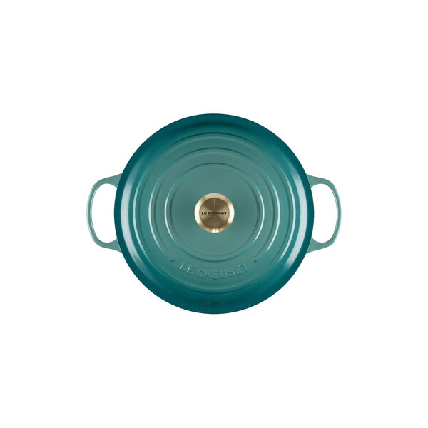 Signature rund st&oslash;bejernsgryde &Oslash; 28 cm, bleu riviera, Le Creuset