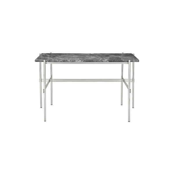 TS Desk, grey emperador marble/steel TS Desk, grey emperador marble/steel, GUBI