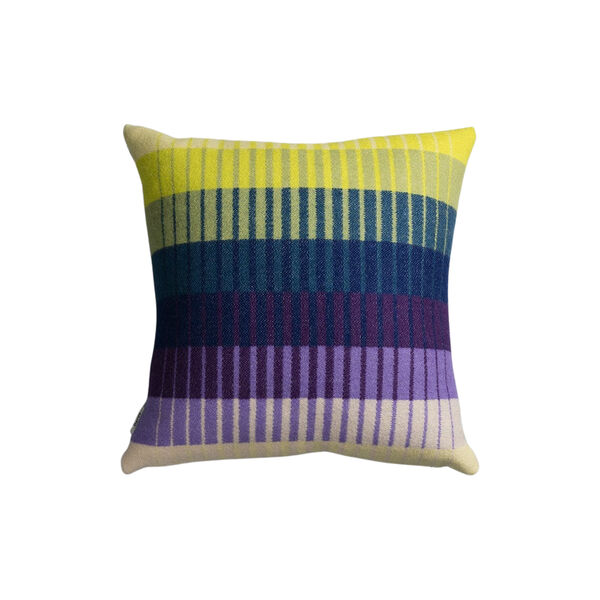ÅSMUND GRADIENT Cushion, yellow/blue ÅSMUND GRADIENT Cushion, yellow/blue, Røros Tweed
