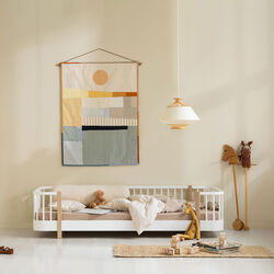 Wood Original gulvseng, hvid/eg, Oliver Furniture