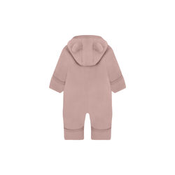 Pram Suit Ears Wool Fleece, mahogany rose, HUTTEliHUT