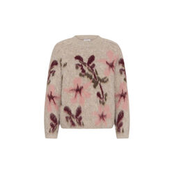 UliceSZ Pullover, tan winetasting blooms, Saint Tropez