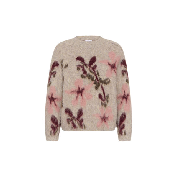 UliceSZ Pullover, tan winetasting blooms, Saint Tropez