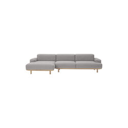 Reason 2-pers. sofa med chaiselong, Re-Wool 108, Bruunmunch Furniture