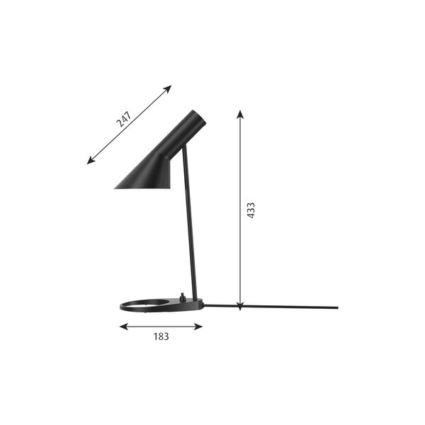 AJ Mini bordlampe, black AJ Mini bordlampe, black, Louis Poulsen