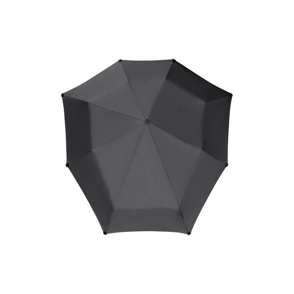Mini automatic foldable storm umbrella, pure black, Senz