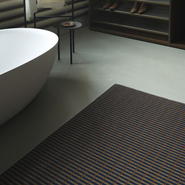 Esplanadi Rug, nutria/dark blue/brown, Woodnotes