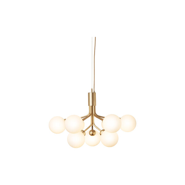 Apiales 9 Pendant, brushed brass/opal Apiales 9 Pendant, brushed brass/opal, Nuura