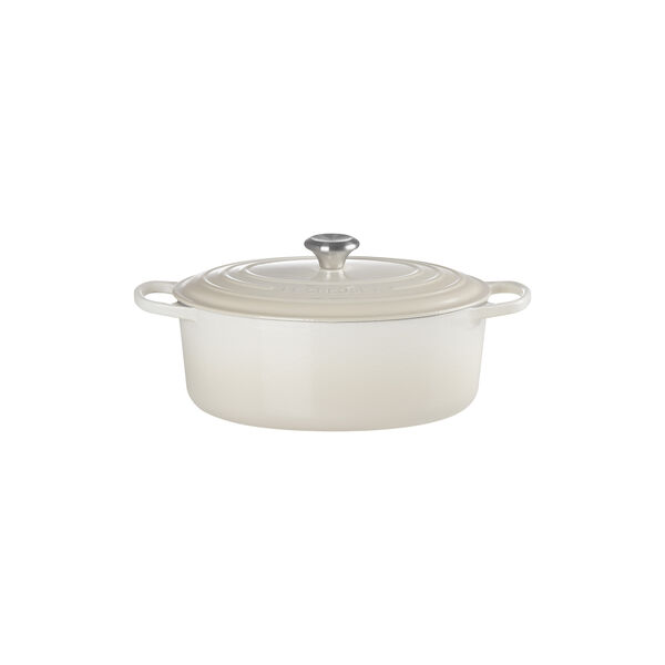 Signature st&oslash;bejern oval gryde &Oslash; 31 cm, meringue, Le Creuset
