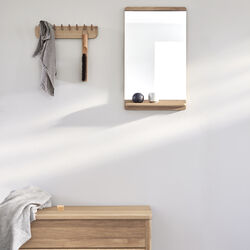 Rim Wall Mirror 68, white oiled oak, Form & Refine