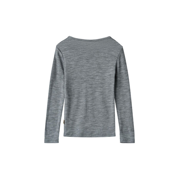 Wool T-Shirt L/S Alfie, 0224 melange grey, Wheat