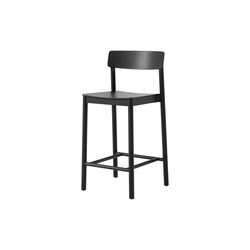 Betty TK13 Counter Chair, black lacquered ash/natural, &Tradition