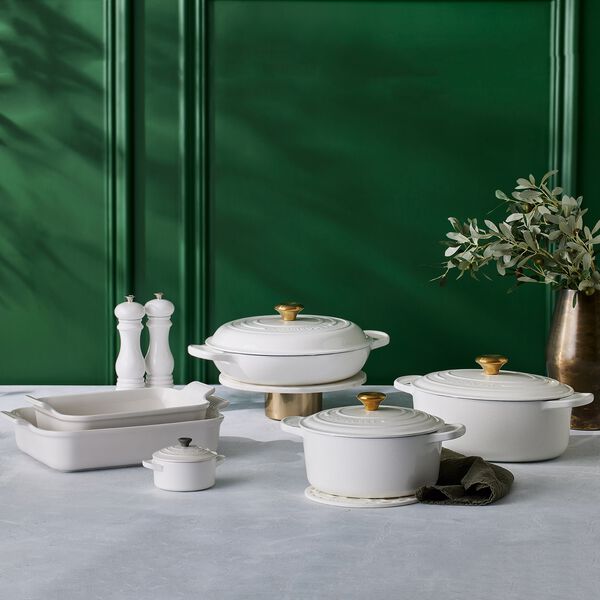Signature st&oslash;bejern oval gryde &Oslash; 31 cm, white, Le Creuset