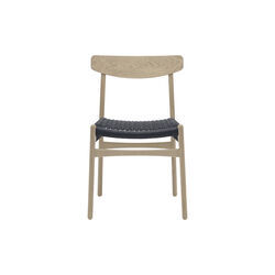 CH23 spisebordsstol, sæbebehandlet eg/sort, Carl Hansen & Søn