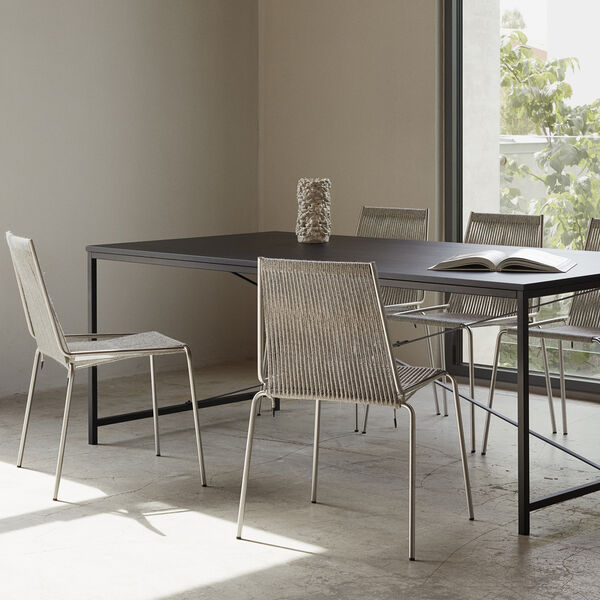 Noel Chair, steel/nature linen, Thorup Copenhagen