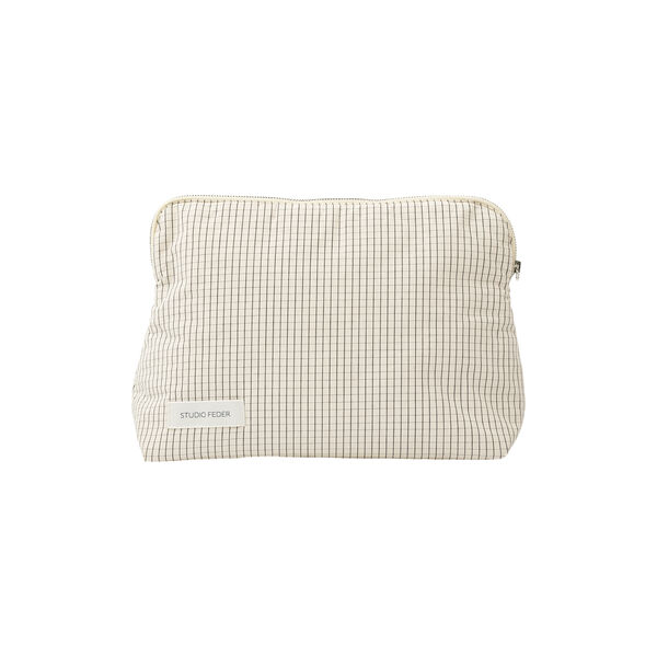 CELIA TOILETTASKE, creme black plaid, Studio Feder