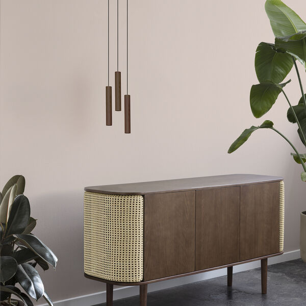 Chimes Short Pendant, black oak, UMAGE