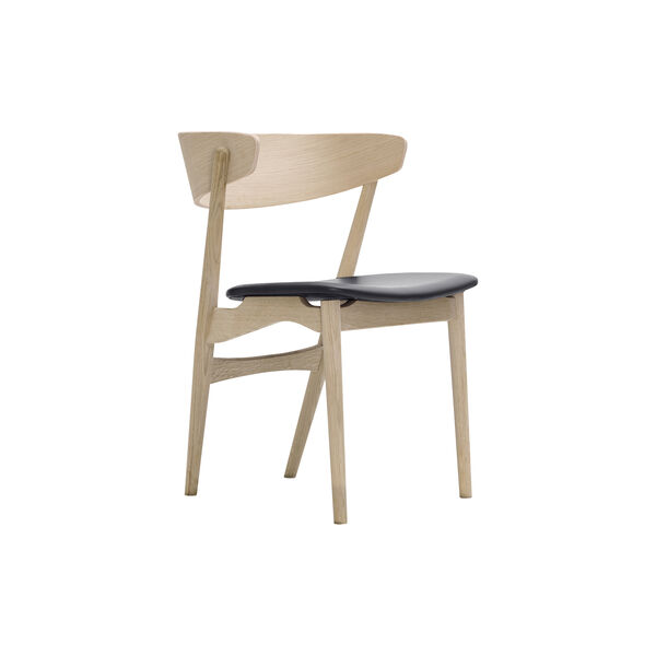 Sibast No 7 spisestol, hvidolieret eg/sort, Sibast Furniture