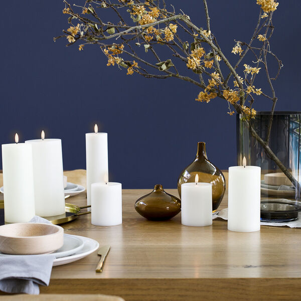 LED Pillar Candle 10 cm, nordic white LED Pillar Candle 10 cm, nordic white, Uyuni Lighting