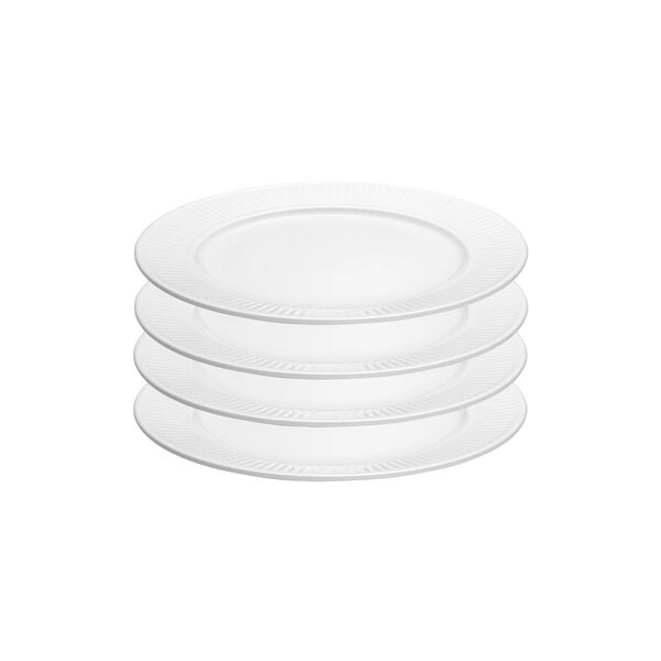 Pliss&eacute; Tallerkener &Oslash; 28 cm 4 stk., hvid, Pillivuyt