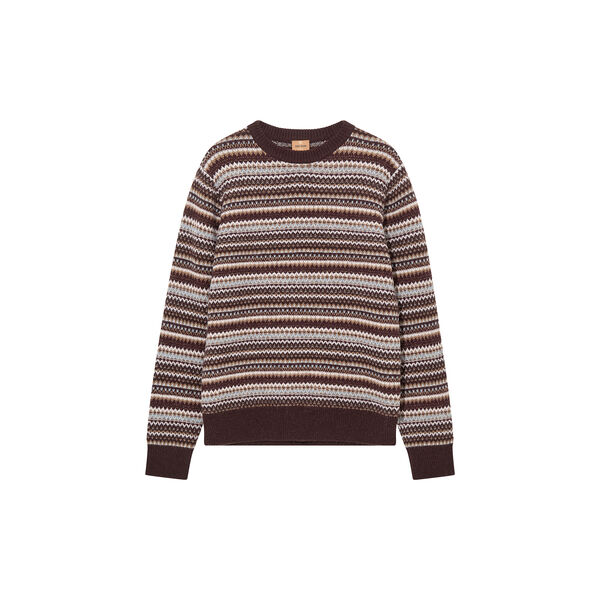MMGLaporte Pence Crew Neck Knit, chocolate brown, MOS MOSH Gallery