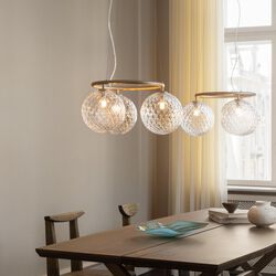Miira 3 Circular Pendant, brass/optic clear Miira 3 Circular Pendant, brass/optic clear, Nuura